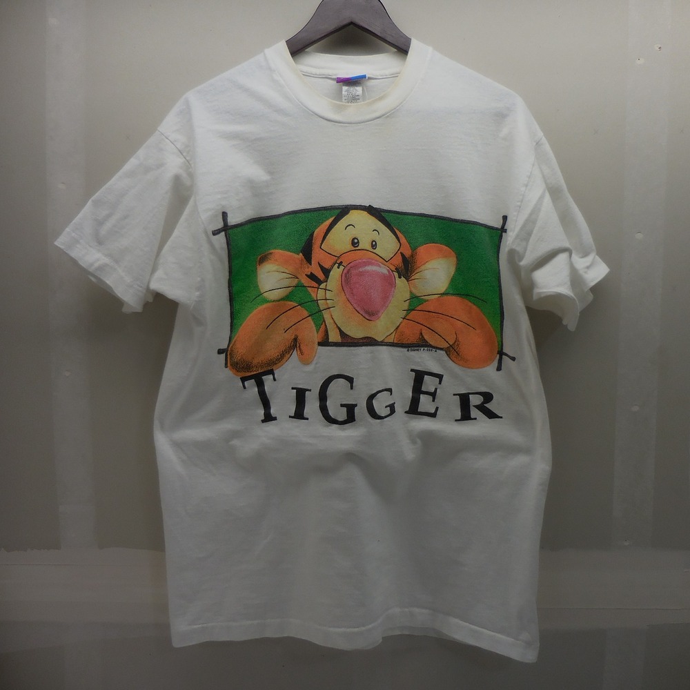 Vintage Disney Tigger Graphic T-Shirt White Jerry Leigh Winnie the Pooh Large